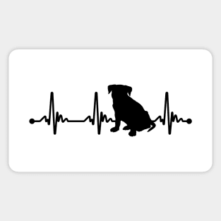 Pitbull Puppy Heartbeat Sticker